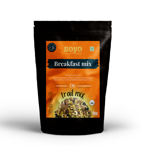 PepClove TRAIL MIX, BREAKFAST MIXTURE 250GM, Dry Fruits & Seeds Mixture