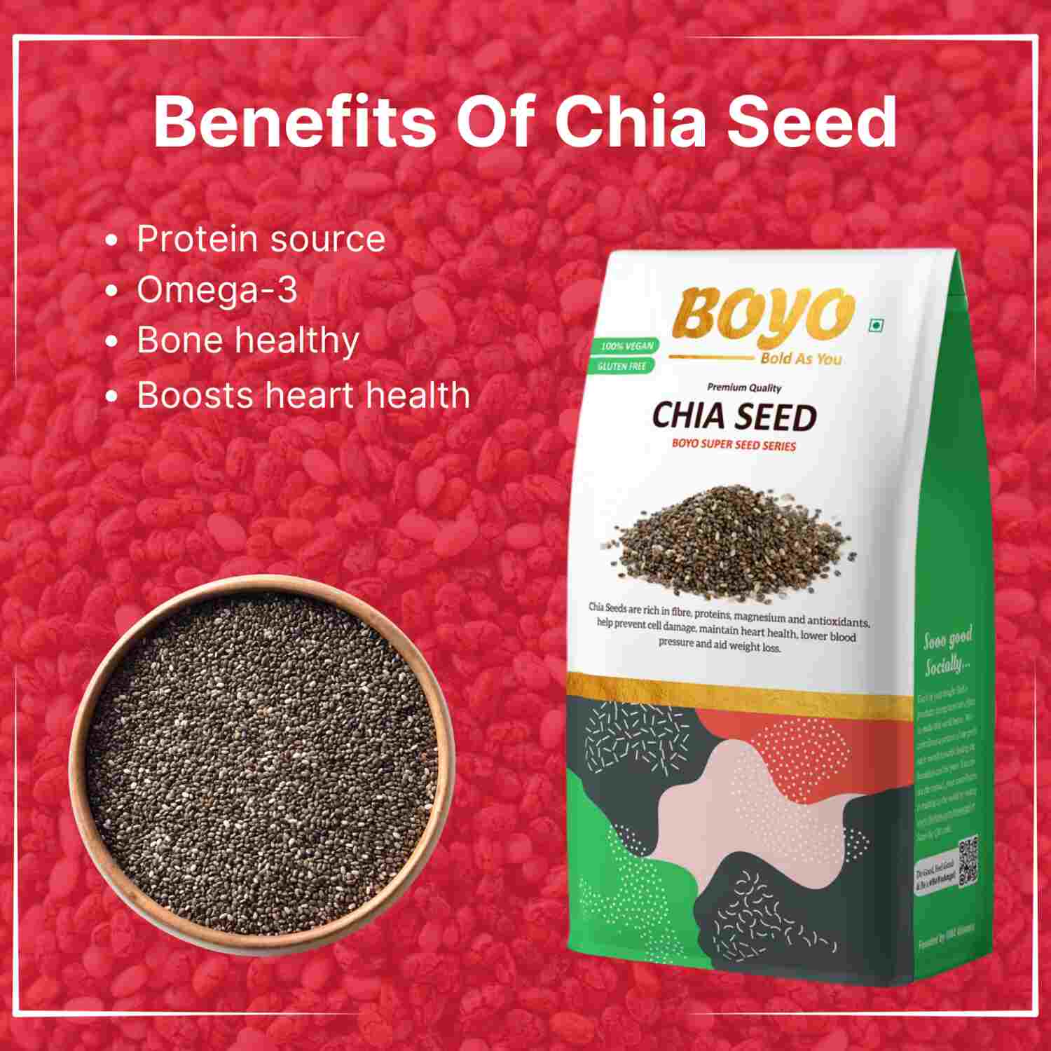Super Healthy Seeds Combo Pack 750g - Raw Chia Seed 250g, Raw Flax Seed 250g and Raw Sunflower Seed 250g