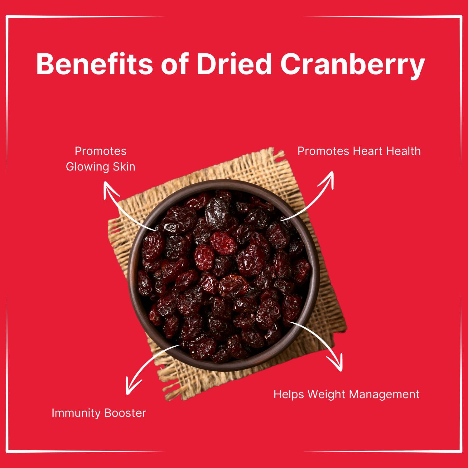 Dried Whole Cranberry 400gm (2*250g)