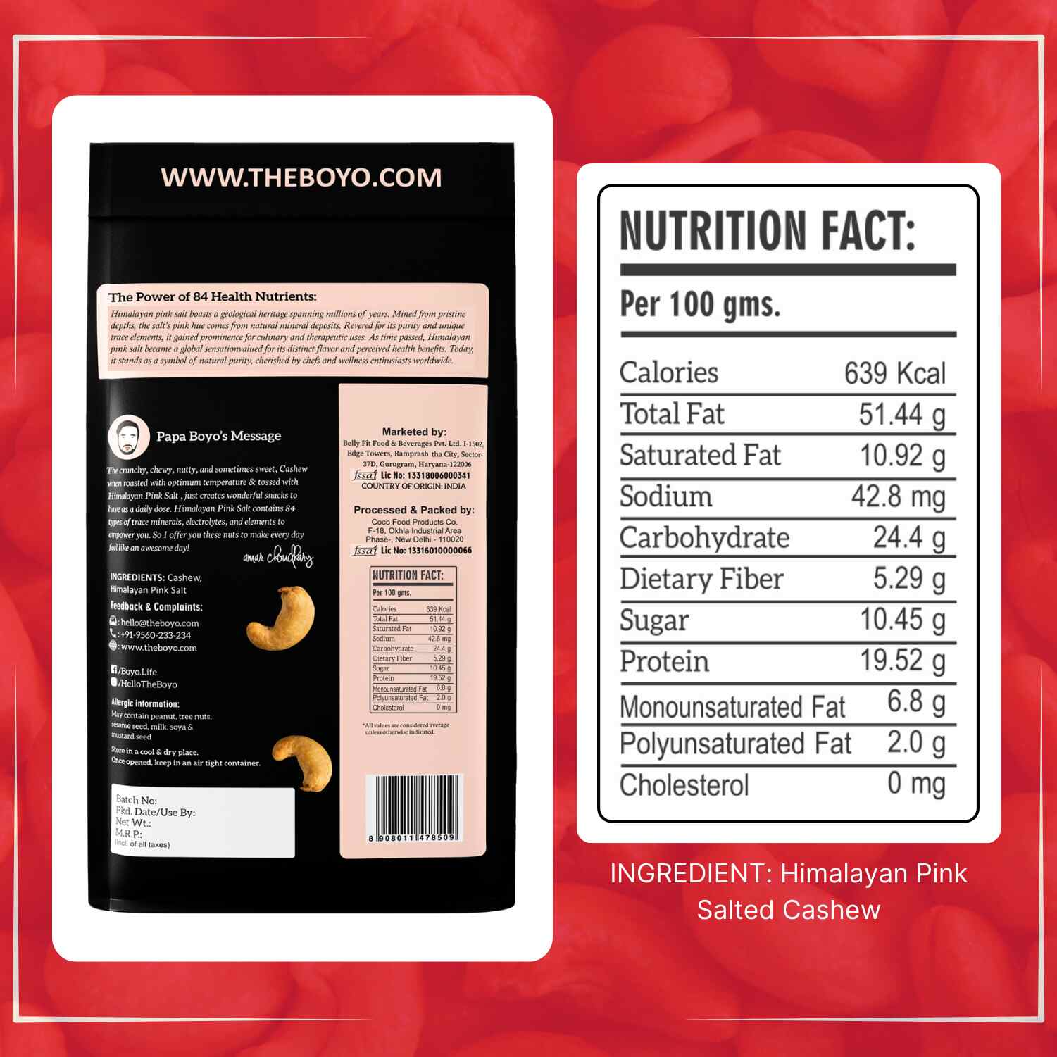 cashews nutrition facts