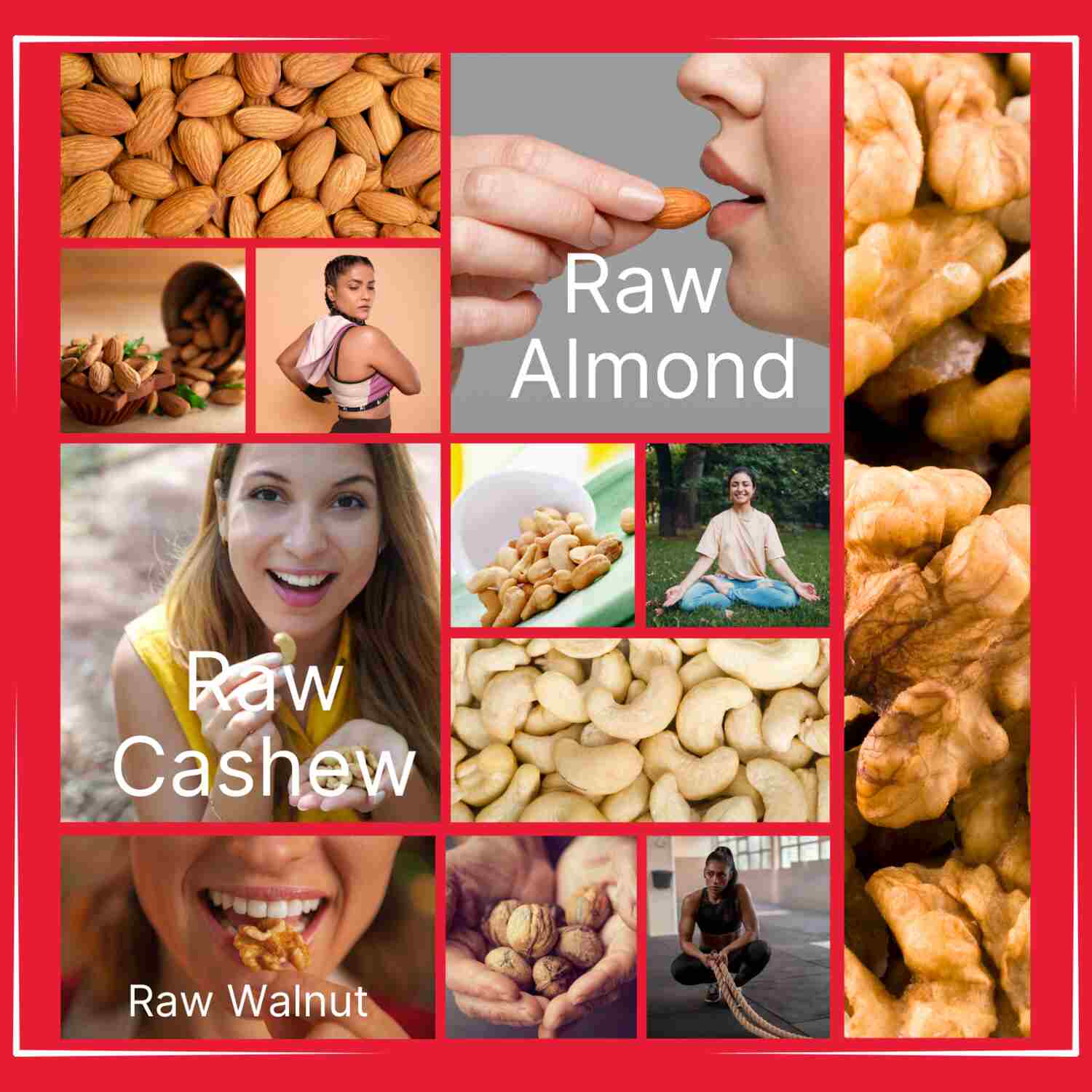 Raw Almond, Walnut and Cashew Combo 750g