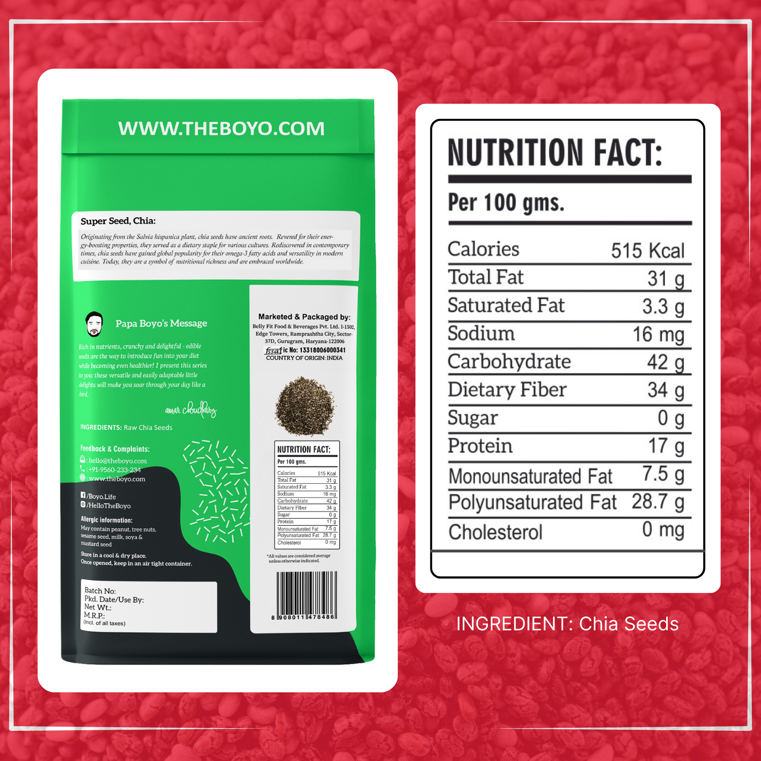 Raw Chia Seed 500g