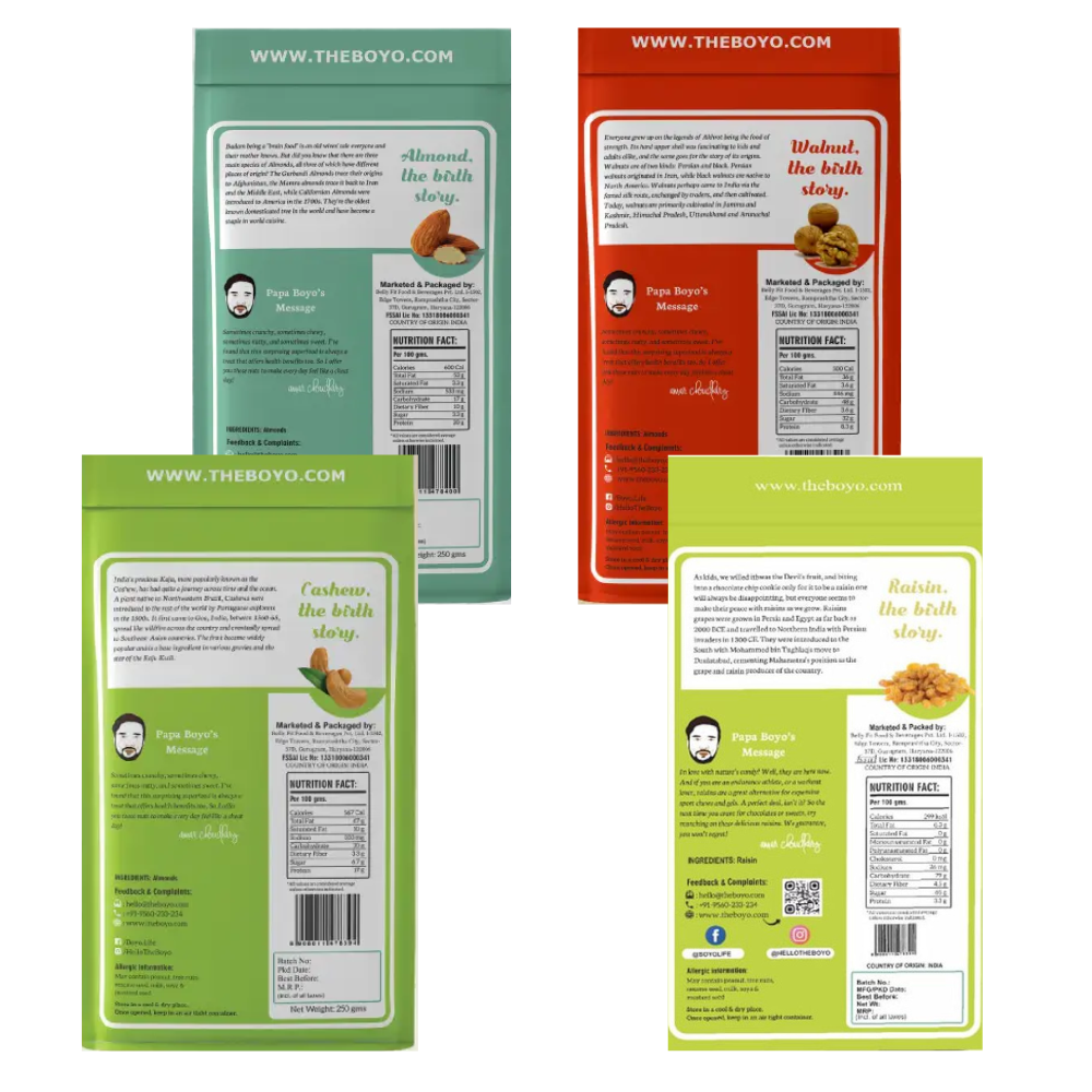 nutrition in raw nuts combo
