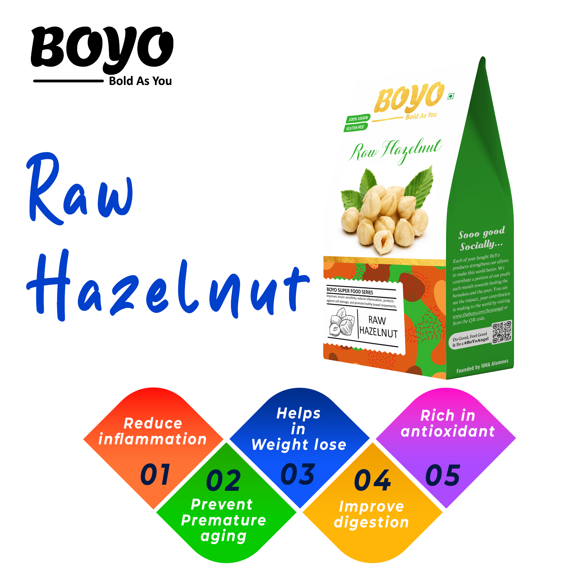 Premium Raw Hazelnut 200g