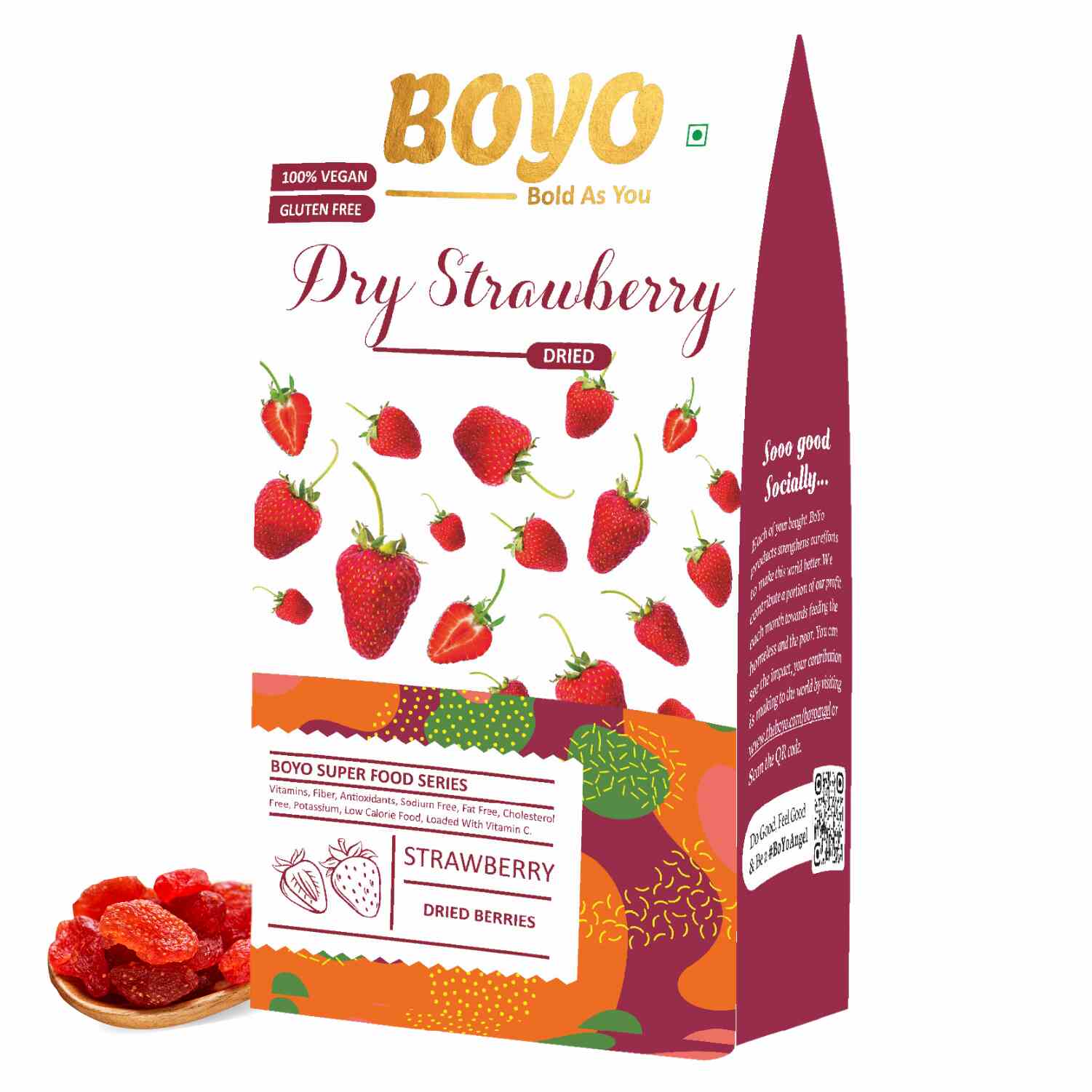 Dried Whole Unsweetened Strawberries 250g