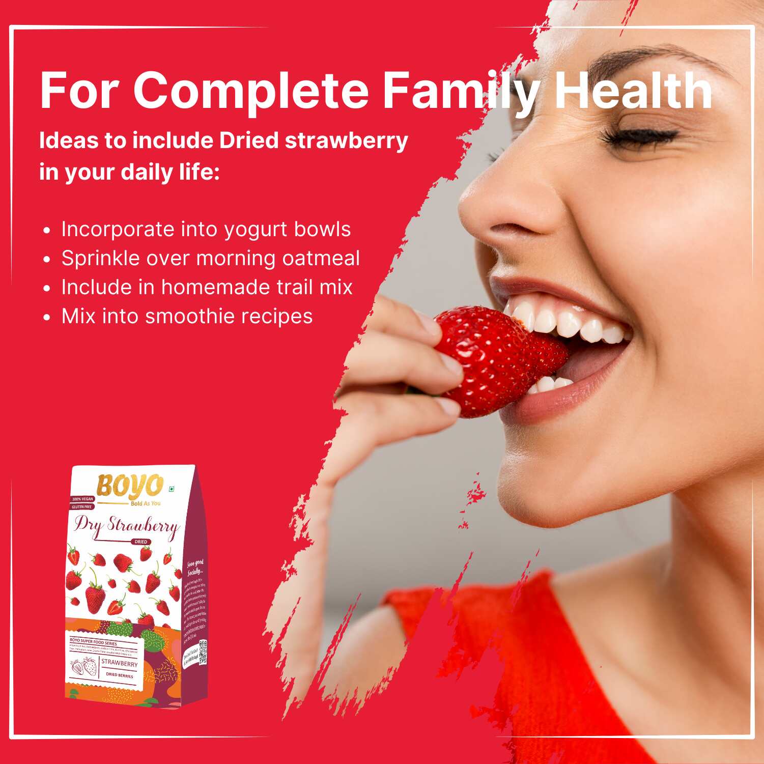 Dried Whole Unsweetened Strawberries 250g