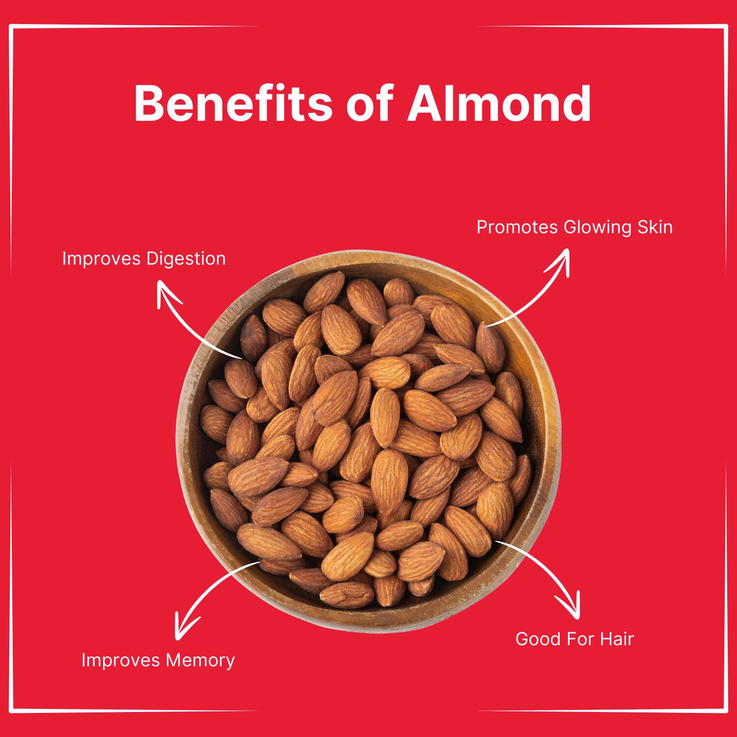 100% Natural California Almonds 1kg Badam