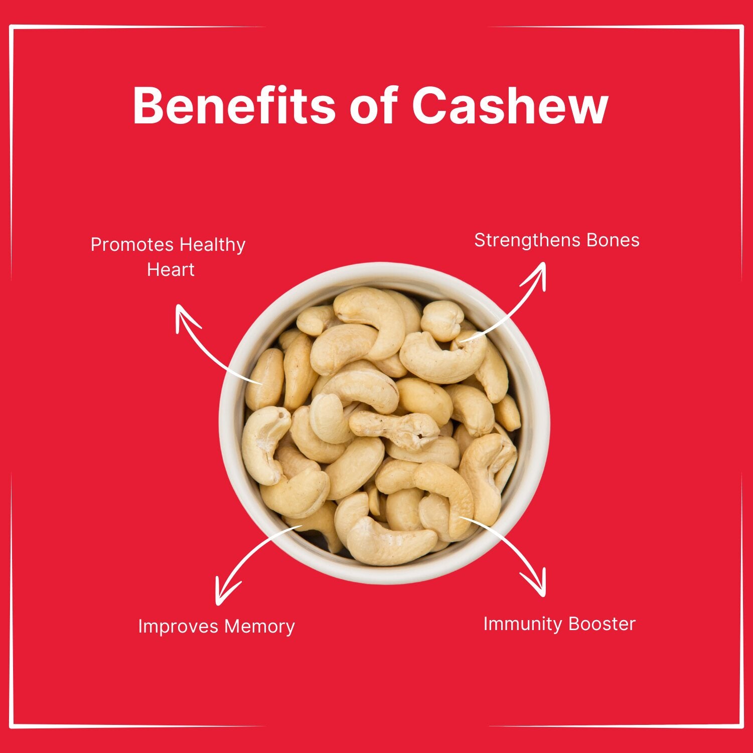 Whole Raw Cashew Nuts- 1kg
