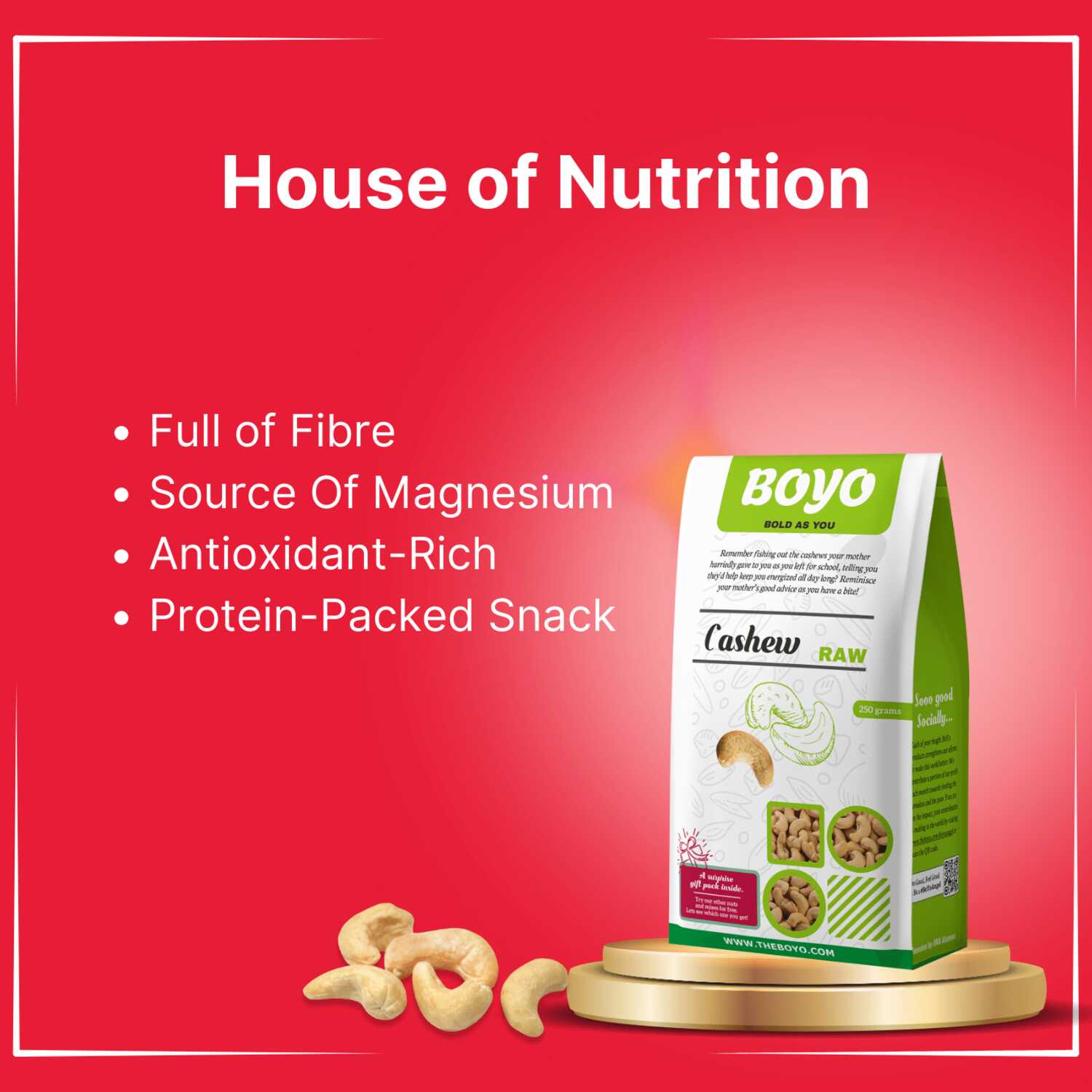 Whole Raw Cashew Nuts 250g