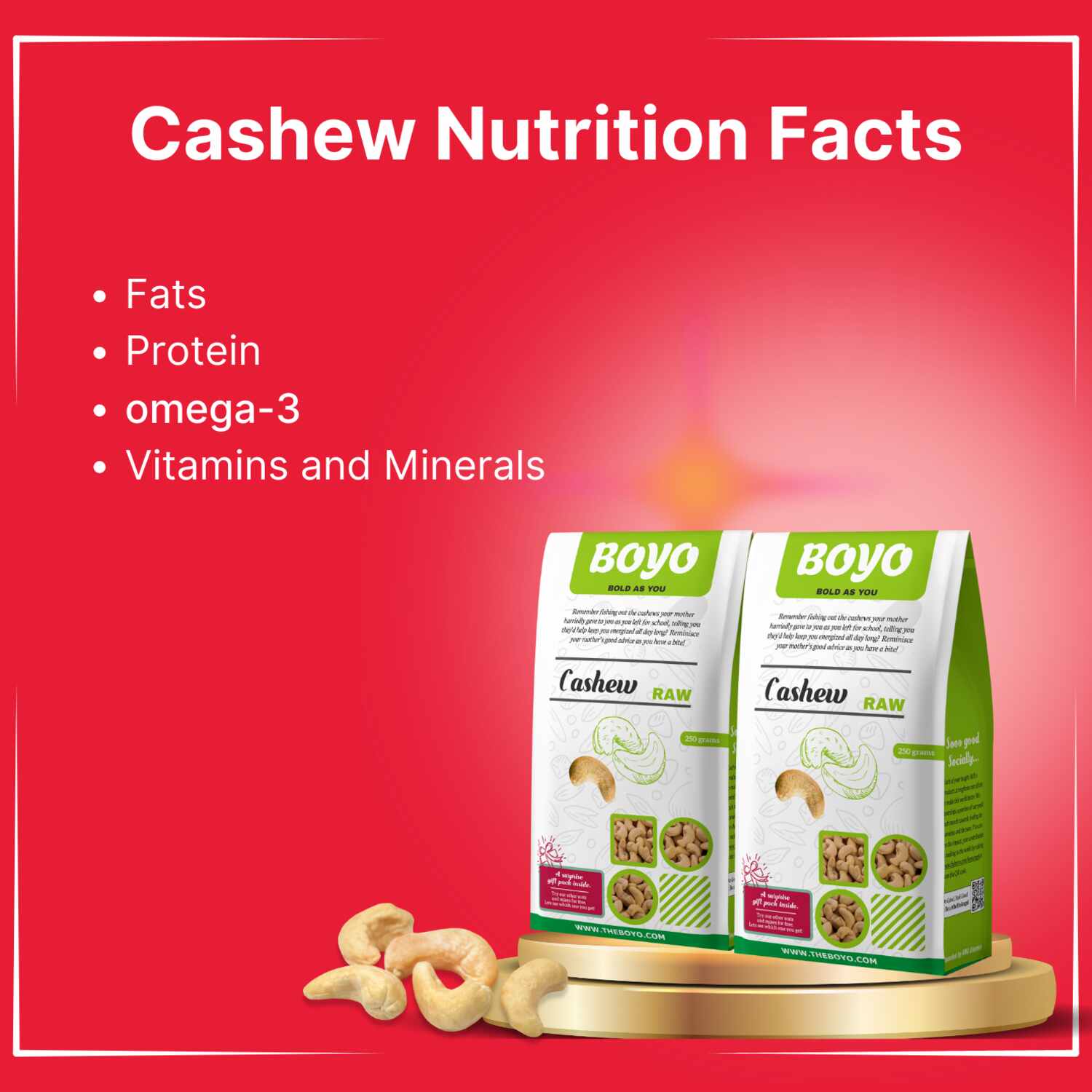 Whole Raw Cashew WD240 Nuts 500g(2*250g)