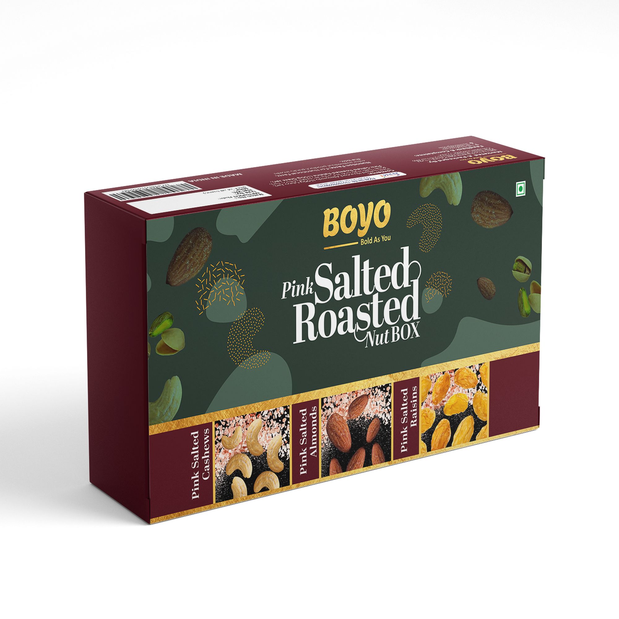 Rakhi Gift Hamper Combo for Brother 300g, (Roasted Cashew, Roasted Almond, Salted Raisin) 100g each