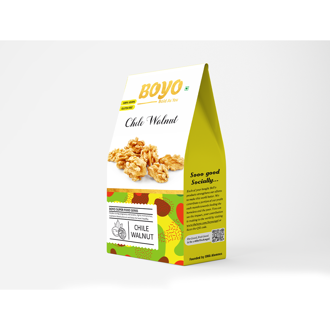 BOYO Premium Chile Walnut Kernels 250g - 100% Natural Akhrot Giri Dry Fruit - Healthy and Perfect Diet Food - High Protein and Energy Source