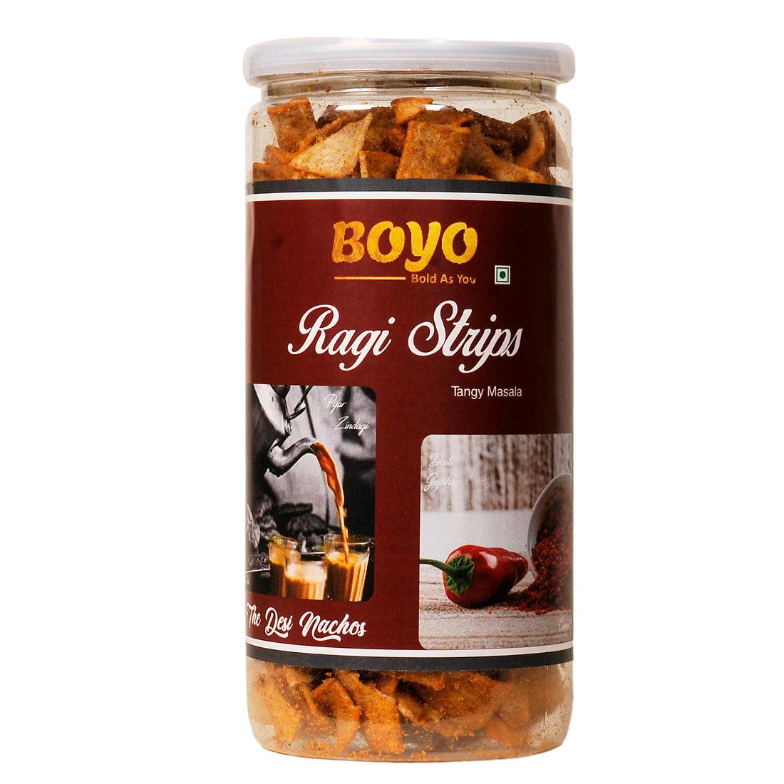 Ragi Strips- Tangy Masala (24 Units) - BoYo