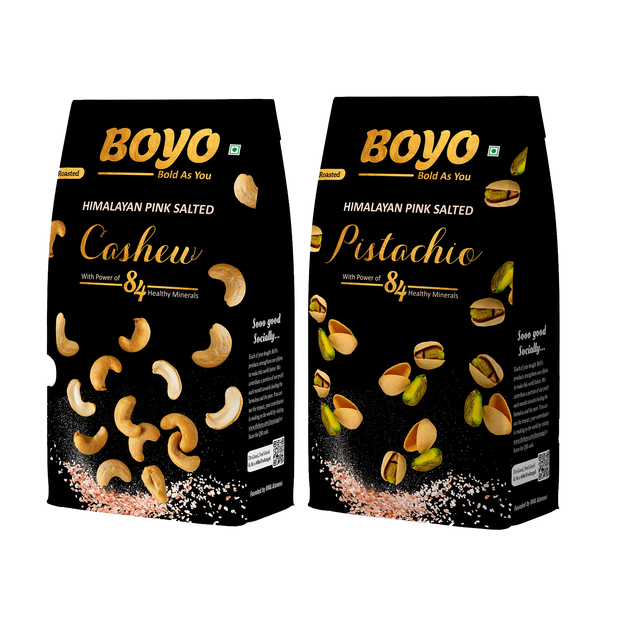 Salted Cashew and Pistachio Combo 400g<br>Origin: South Africa, Iran - BoYo